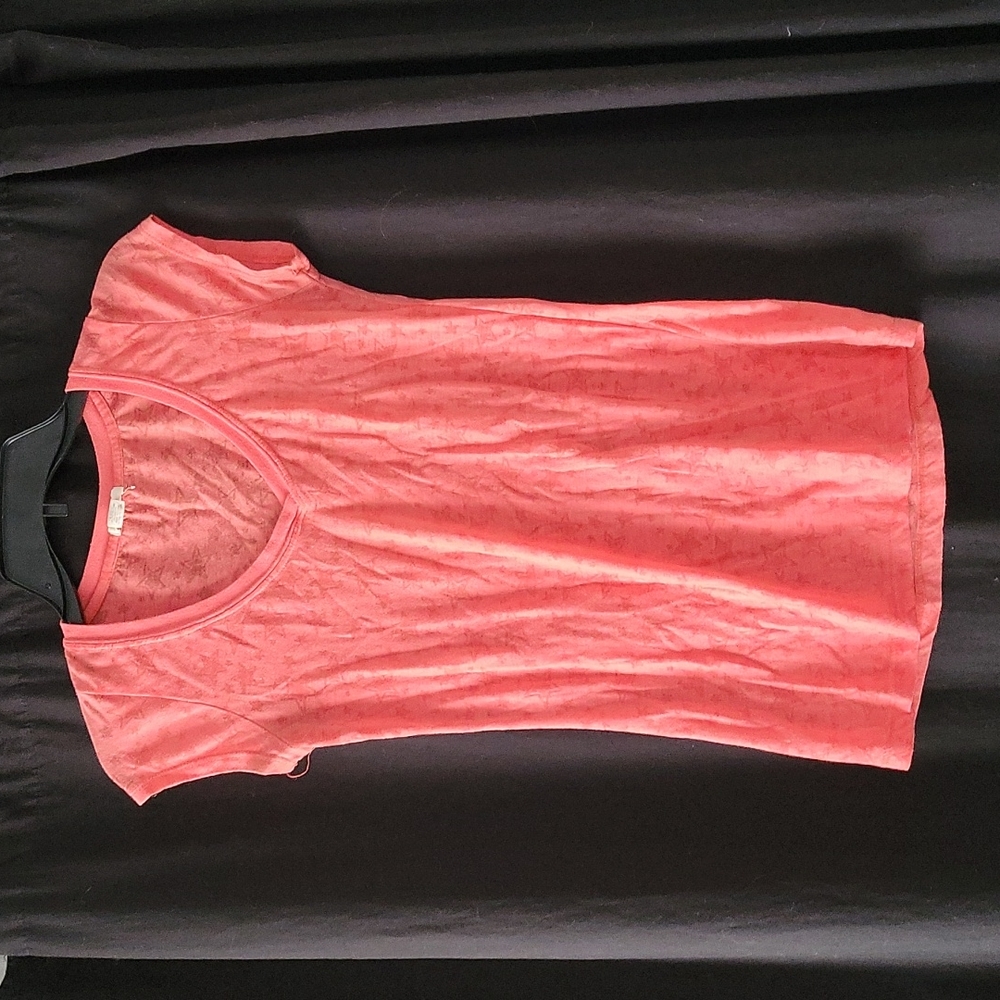 Coral "see thru" tshirt